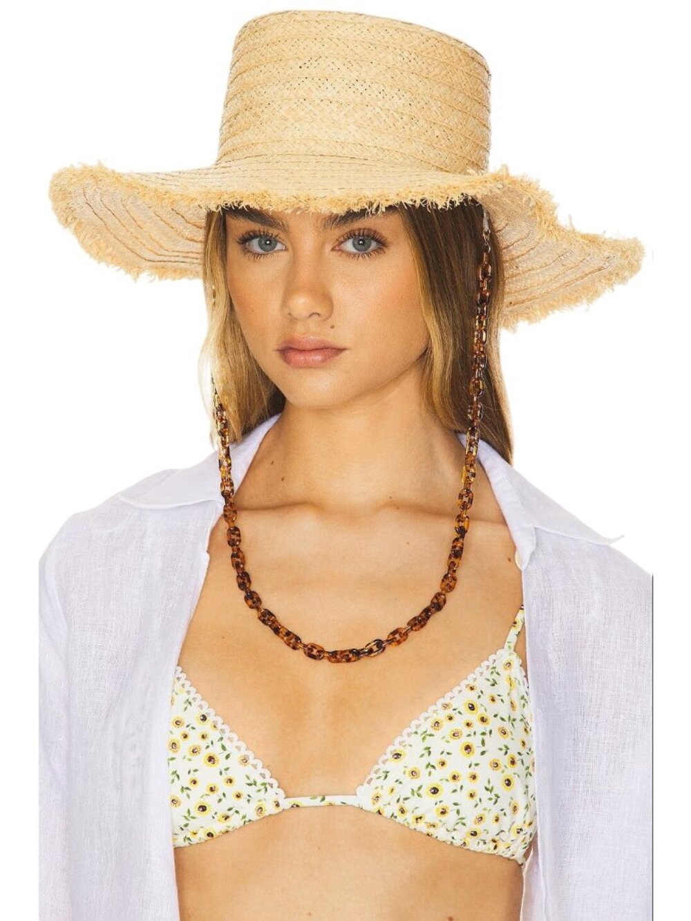 Nikki Beach Talia Hat in Natural One Size New Womens Beach Garden Sun